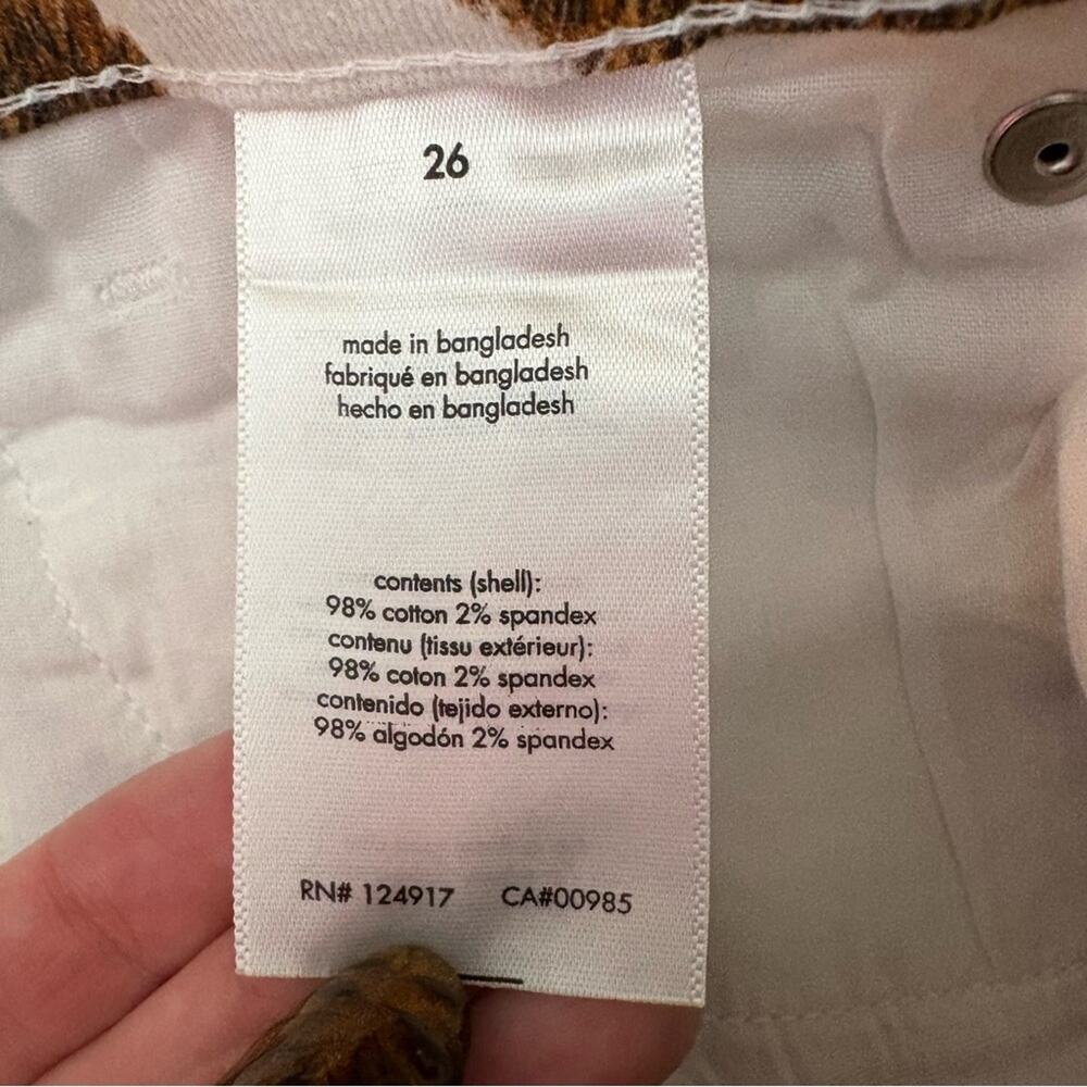 WeWoreWhat NWT Stilleto Skinny Cow Print Brown Pants Denim Size 26 - Picture 9 of 10